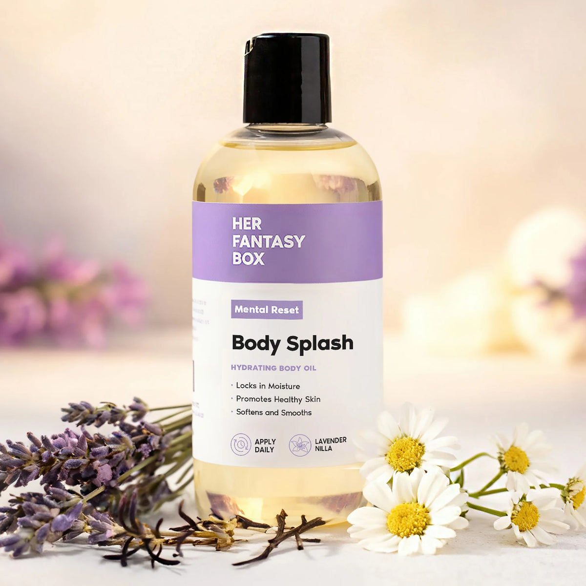 Body Splash - Skin Smoothing Body Oil (Mental Reset – Lavender & Vanilla CALMING SPA SCENT)