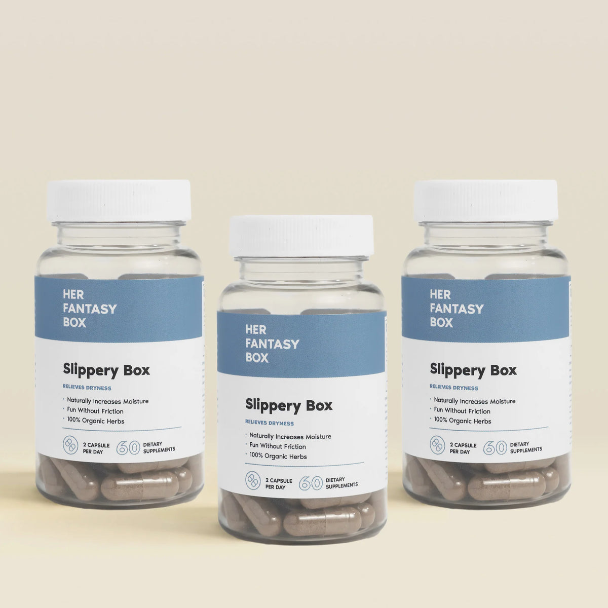 Slippery Box - Slippery Elm Bark Vaginal Moisturizer Capsule - 3 pk